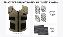 Sports Cooling Vest Set Bundle with Additional Pack Set