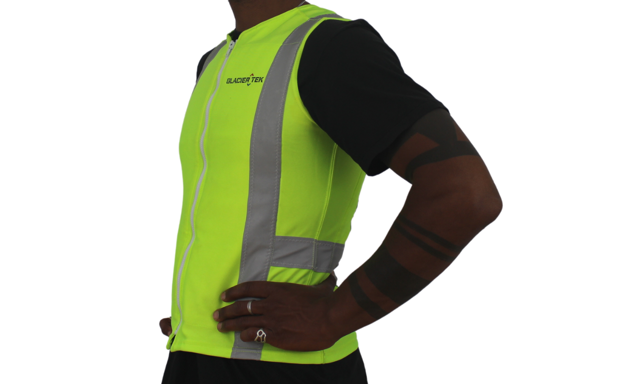 Flex Cool Vest, includes set of 12 Cooling Packs - Recharges in 30 minutes, Maintains 59 degrees for up to 2.5 Hours