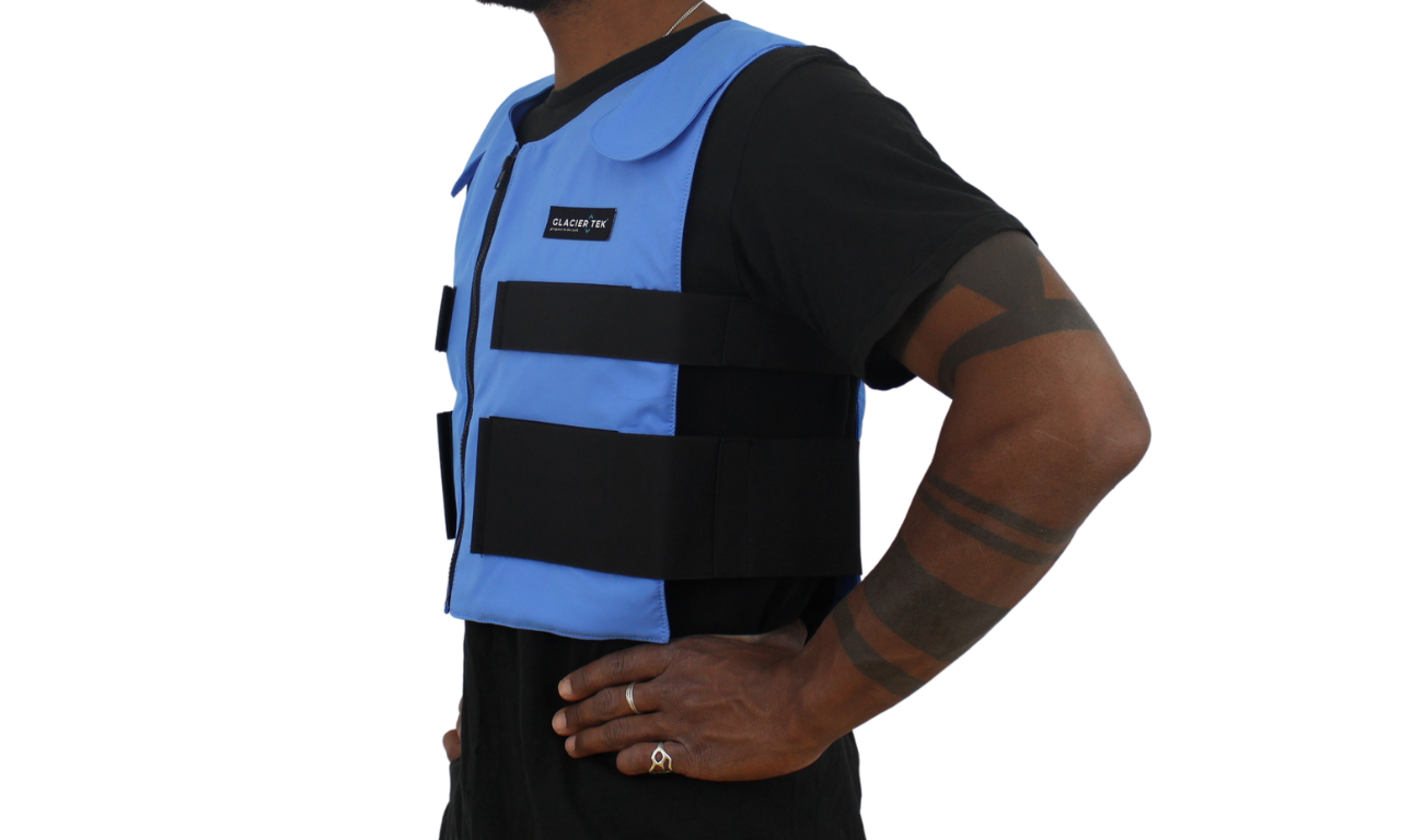Sports Cool Vest with a Set of 8 Cooling Packs - Maintains 59 Degrees for up to 2.5 Hours