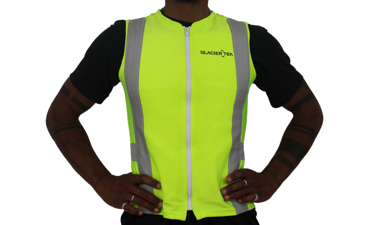 Flex Cool Vest, includes set of 12 Cooling Packs - Recharges in 30 minutes, Maintains 59 degrees for up to 2.5 Hours