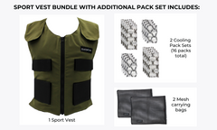 Sports Cooling Vest Set Bundle with Additional Pack Set
