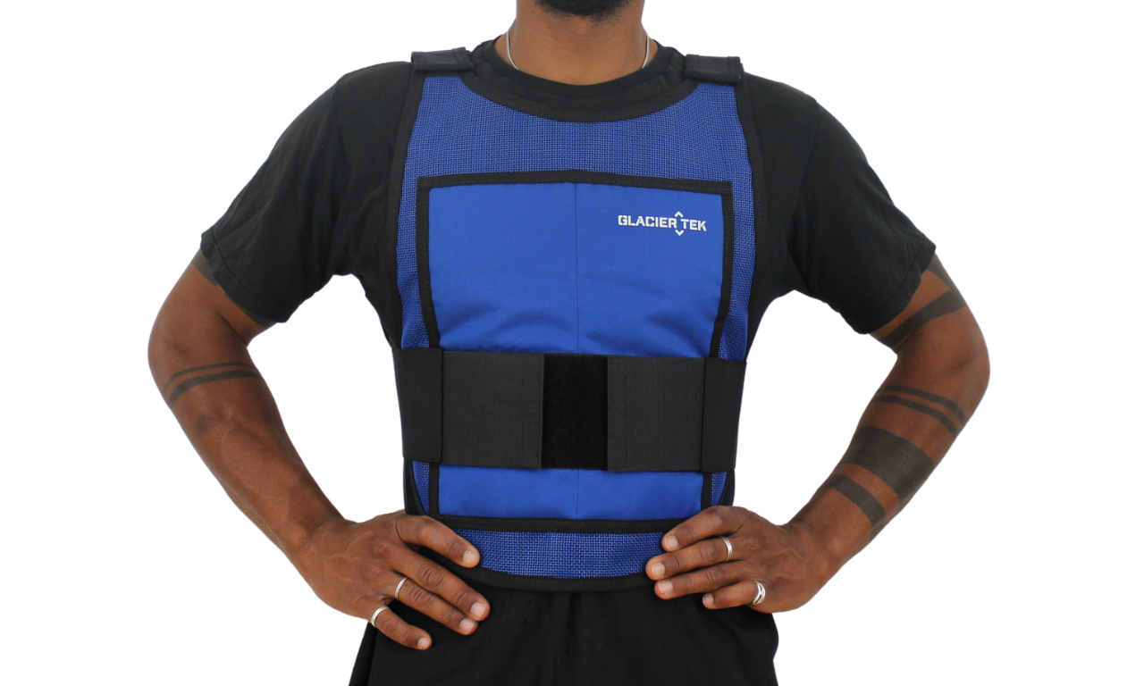Classic Body Cooling Vest with a set of 8 Non-Toxic Cooling Packs: Maintains 59 degrees for up to 2.5 Hours