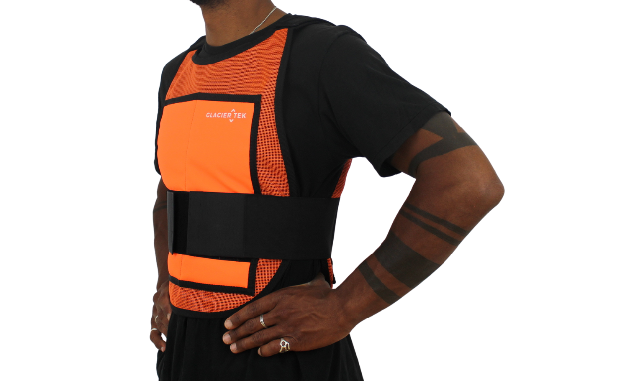 Classic Body Cooling Vest with a set of 8 Non-Toxic Cooling Packs: Maintains 59 degrees for up to 2.5 Hours