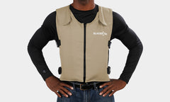 Model wearing Banox® FR3 Vest Set in Tan