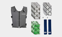 Banox® FR3 Vest Set Bundle in grey that includes Vest, GlacierPack Set, Booster Pack Set and two Mesh Bags